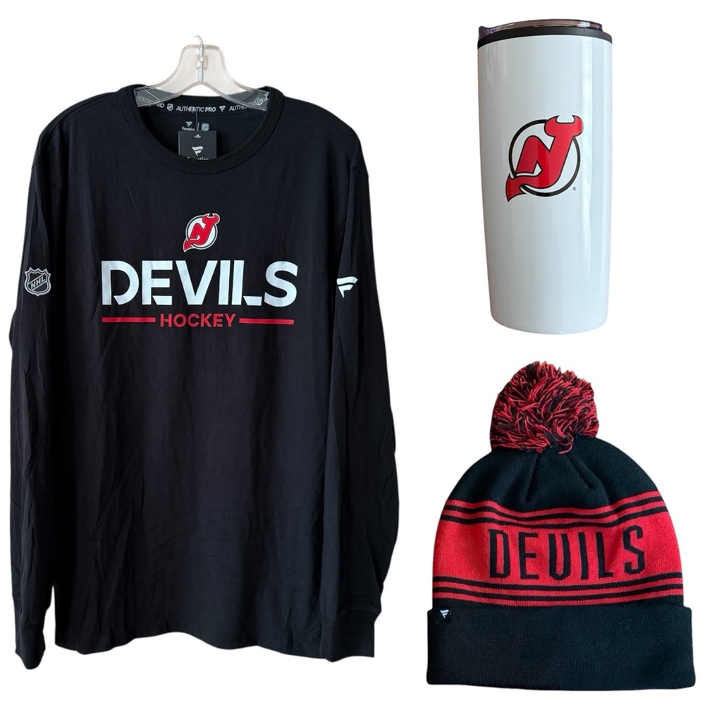 NHL New Jersey Devils T-Shirt, Beanie, Tumbler